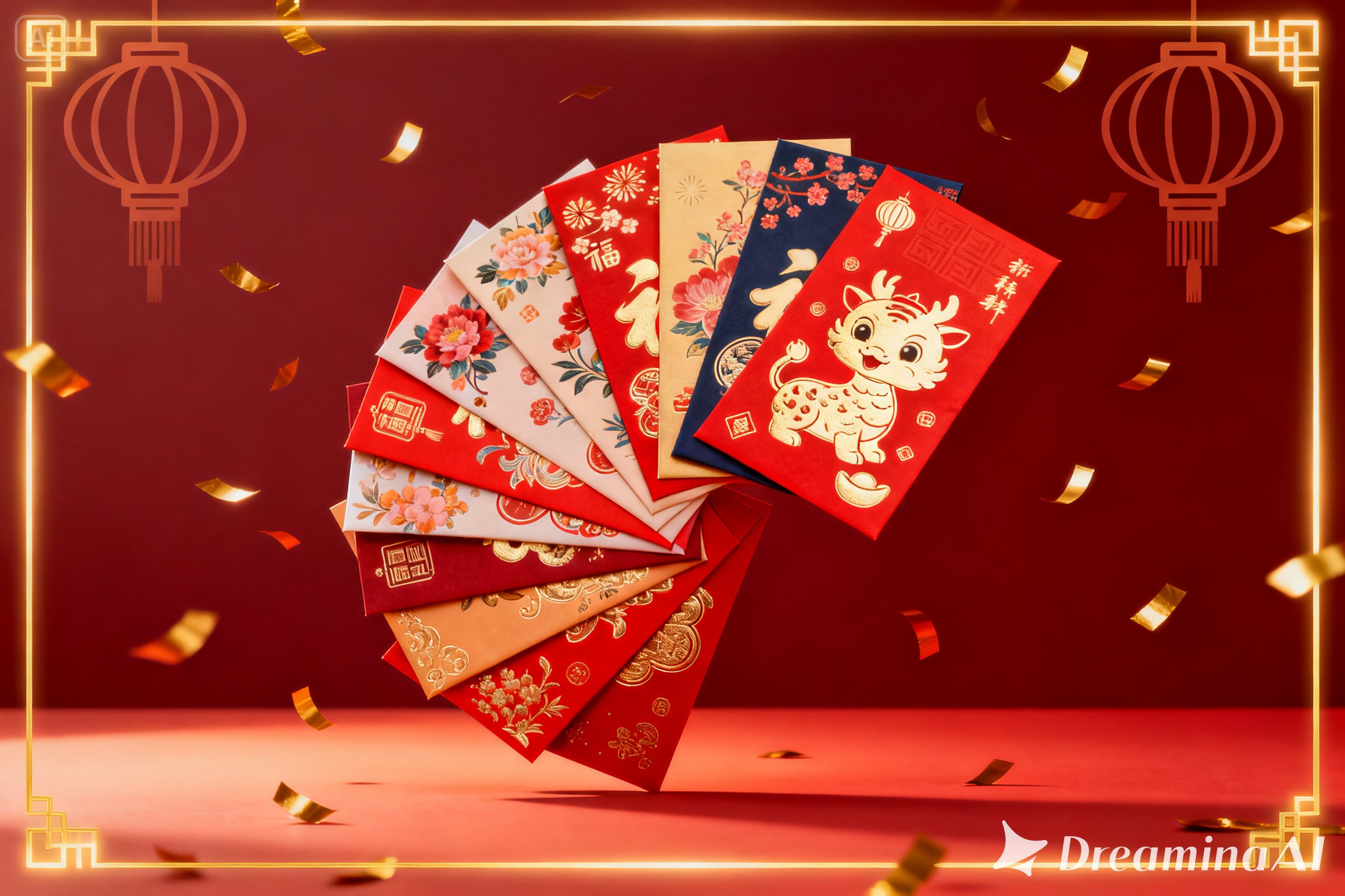 Angpao Klasik Merah Emas
