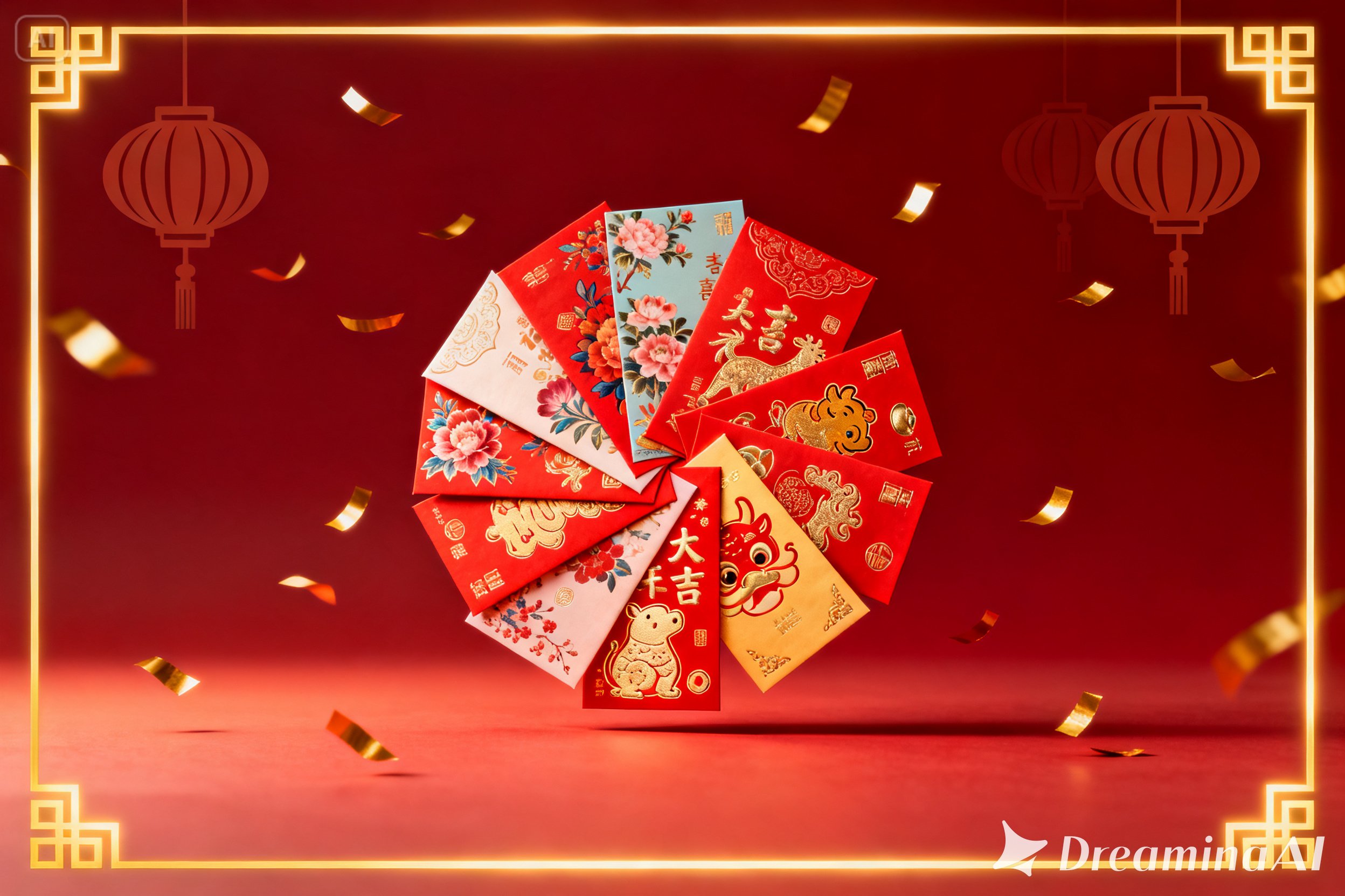 Angpao Floral Emas